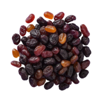 ai généré pile de raisins secs isolé sur transparent Contexte png