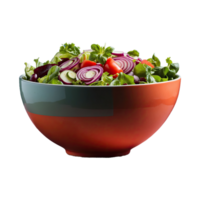 ai gegenereerd groente salade in kom geïsoleerd Aan transparant achtergrond png