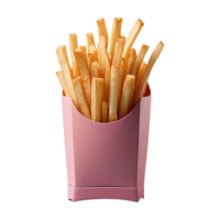 ai gerado fritas isolado em transparente fundo png