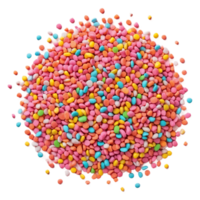 AI generated Colorful candy sprinkles isolated on transparent background png