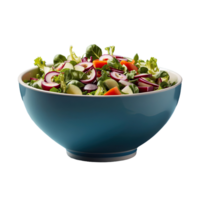 ai généré légume salade dans bol isolé sur transparent Contexte png