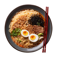 AI generated delicious ramen isolated on transparent background png