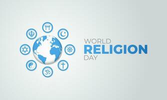 mundo religión día antecedentes vector ilustración