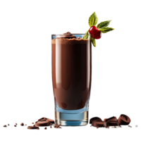 ai gegenereerd chocola cocktail geïsoleerd Aan transparant achtergrond png