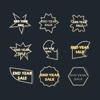 Set of sale stickers, badges, labels and tags. Vector illustration