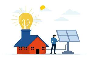 green energy and power saving concept. Sustainable growth strategy of green energy, resources and CO2 emission reduction. Characteristics of electrical energy use. electricity use. flat vector. vector