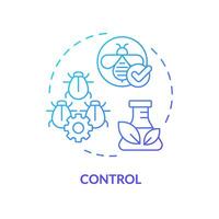 2D gradient control icon, isolated vector, integrated pest management thin line illustration. vector