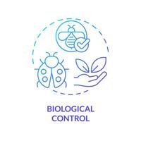 2D gradient biological control icon, isolated vector, integrated pest management thin line illustration. vector