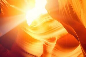 AI generated Antelope Canyon - abstract background. Travel and nature concept. Neural network AI generated photo
