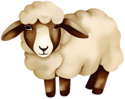 AI generated a sheep, illustration png