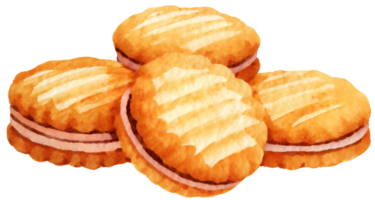 AI generated cookies, biscuit, illustration. png