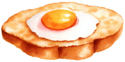 AI generated bread with egg png