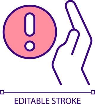 2d negación en codependencia icono representando codependiente relación, aislado vector, multicolor Delgado línea ilustración. vector