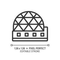 2D pixel perfect editable black metaverse icon, isolated simple vector, thin line illustration representing VR, AR and MR. vector