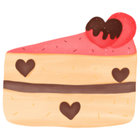 Cake with jam strawberry png