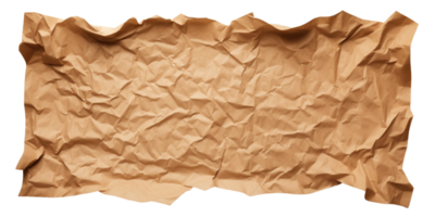 AI generated crumpled paper on a transparent background png