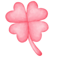 Pink clover leaf png