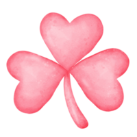 Pink clover leaf png