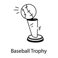 Trendy Baseball Trophy vector