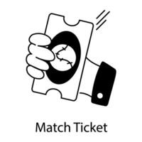 Trendy Match Ticket vector