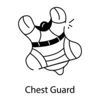 Trendy Chest Guard vector