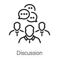 Trendy Discussion Concepts vector