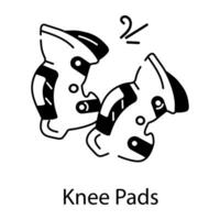 Trendy Knee Pads vector