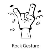 Trendy Rock Gesture vector