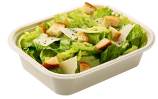 AI generated Fresh Caesar Salad On Transparent Background. png