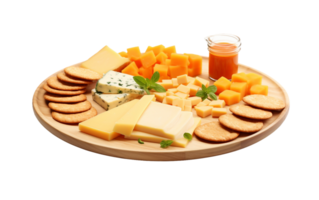 AI generated Artisanal Cheese Delights On Transparent Background. png