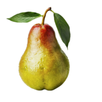 AI generated A fresh pear isolated on a transparent background png