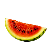 ai genererad en skivad vattenmelon isolerat på en transparent bakgrund png