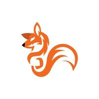 unique fox animal logo design modern on white background vector