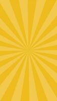 Simple Flat Light Yellow Sun Burst Looping Animation Vertical Video Background