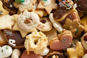 Pile of homemade Christmas Cookies photo