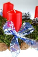 Advent wreath with candles for the Christmas time photo