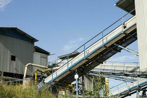 Quarry with modern crushing and screening equipment photo