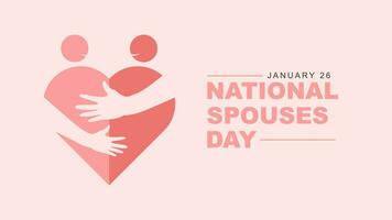 Vector illustration of National Spouses day. It is celebrated every year on January 26