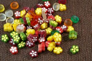 Assortment of colorful fruit jelly candy photo