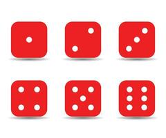 Set of dice icon. Dice sides or dice faces icon set vector illustration