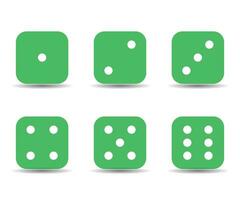 Set of dice icon. Dice sides or dice faces icon set vector illustration