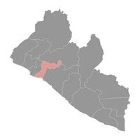 margibi mapa, administrativo división de Liberia. vector ilustración.