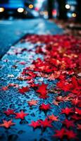 AI generated 4K colorful leaf AMOLED wallpaper for mobile photo