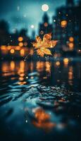 AI generated 4K colorful leaf AMOLED wallpaper for mobile photo