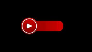 subscribe icon animation. a close up of a red subscribe button on a black background video