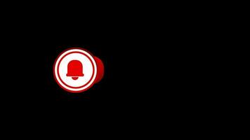 subscribe icon animation. a close up of a red subscribe button on a black background video