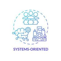 2D gradient systems oriented icon, creative isolated vector, thin line illustration representing environmental psychology. vector