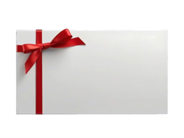 AI generated Gift card with ribbon bow free PNG