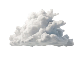 AI generated White cloud isolated on PNG background