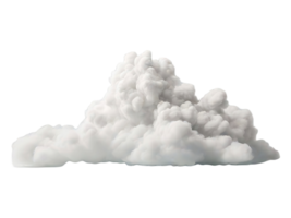 AI generated White cloud isolated on PNG background